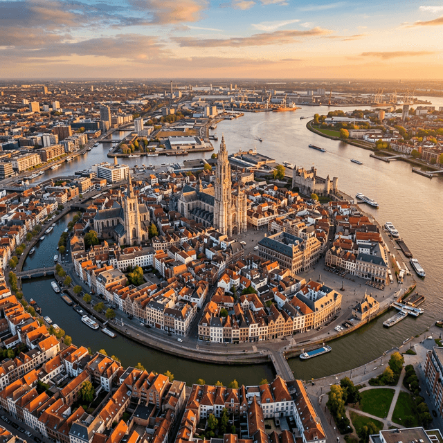 Antwerp aerial view
